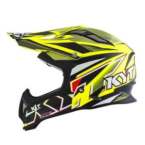 CASCO KYT STRIKE EAGLE RAYA AMARILLO FLOU MX - ACU ESTAMPADO ORO - KY/SE-ST - Imagen 1 de 6