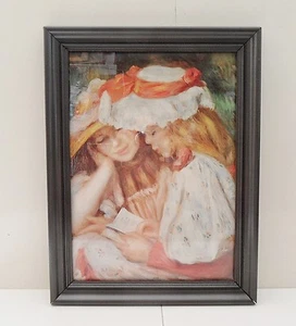 CADRE TABLEAU PEINTURE RENOIR "DEUX JEUNES FILLES LISANT" FRENCH ART IMAGE - Picture 1 of 3