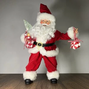 Santa Claus Figure - 18" Posable Doll w/ Presents & Toys - Christmas Decoration - Picture 1 of 20