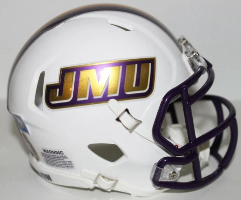 2021 JMU Dukes James Madison University Custom Riddell Mini Helmet v  Weber Cover