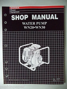 HONDA MOTOR CO. MANUAL DE TALLER DE SERVICIO DE FÁBRICA1999 BOMBA DE AGUA WN20-WN30 - Imagen 1 de 3