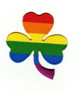 ag10★Trébol Suerte Arco Iris Parche Imagen Planchado Aplicación Parche 6,5 x 7 cm - Imagen 1 de 1