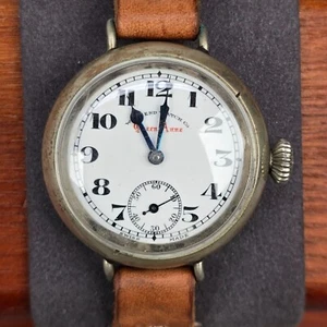 Seltene Vintage West End Watch Co. Queen Anne Trench Style Armbanduhr Lederband Rarität - Bild 1 von 17