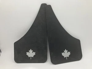 Canadian Maple Leaf Logo Mud Flap Splash Guard Pair Black NORS - Picture 1 of 2