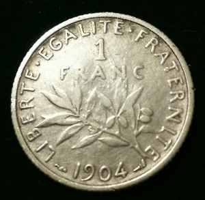 PEU COURANTE **** 1 FRANCS SEMEUSE 1904 **** TTB - Imagen 1 de 2