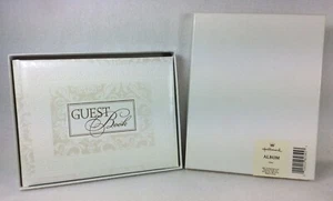 Álbum de libros de invitados de boda con patrón antiguo de tarjetas con sello WCA3513 - Imagen 1 de 7