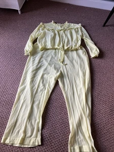 MADE IN ENGLAND  VINTAGE BRUSH NYLON LEMON PJ - Picture 1 of 7