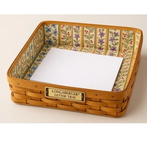 Longaberger Botanische Felder Streifen Briefablage Stoffeinsatz Neu Vintage 85-10 - Bild 1 von 7