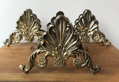 Vtg French Style Silver Plated Neoclassical Knife Rest & Napkin Holders  - Image 1 of 4