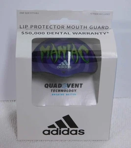 Adidas Maniac Lip Protector Mouth Guard NEW Quad Vent with Tether One Size - Picture 1 of 4