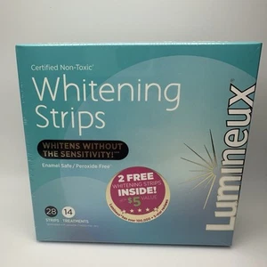 Lumineux Teeth Whitening Strips – 14 Treatments, Peroxide-Free, Enamel Safe - Picture 1 of 2