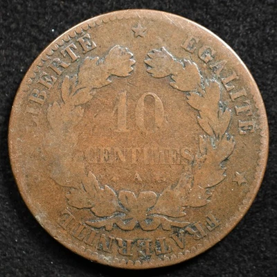 France 10 Centimes 1871A, Coin, Inv#F051 - Image 1 of 2