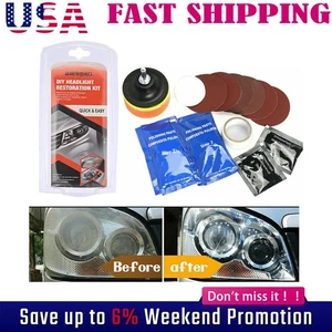 Pro Car Headlight Lens Polishing Cleaner Cleaning Tool Restoration Repair Kit US - Bild 1 von 12