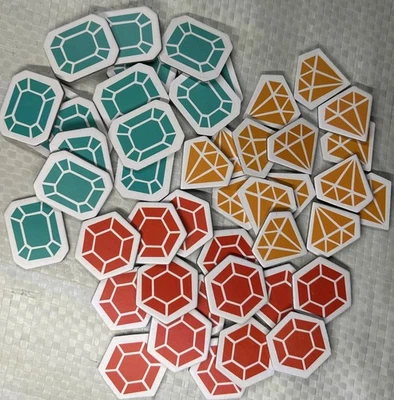 Sospecha - Lote de 45 fichas gemas de juego de mesa juego completo de cartón de repuesto Foto 1 de 2