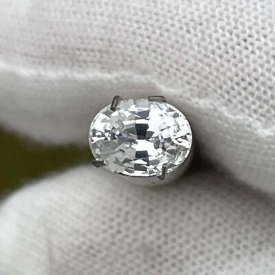 White Diamond 1 Ct Certified Lab-Grown Oval Cut VVS1-Clarity Loose Gemstone 4AAE - Image 1 of 4
