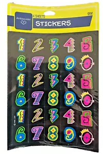 Vintage 1990s Ambassador Festive Numbers Sticker Package. USA Made - Picture 1 of 2