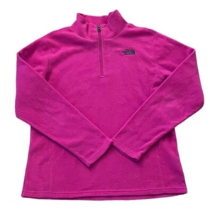 The North Face Girls Pink 1/4 Zip Fleece Sweater Size XL (18) - Picture 1 of 4