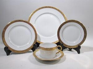 Luxe Raynaud Limoges France Ambassador Or 20 Piece Service for 4