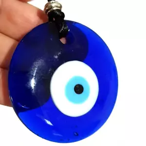 Evil Eye Halskette großer Anhänger Nazar Schutz Kordel Glas Kabbala Türkisch - Bild 1 von 12