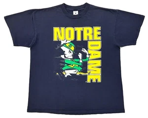 Camiseta Irlandesa Luchadora Notre Dame Vintage Azul Marino Talla XL Camiseta Puntada Única - Imagen 1 de 12