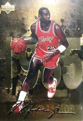 JUEGO DE 12 CARTAS DE LÁMINA DE ORO "MICHAEL JORDAN" CUBIERTA SUPERIOR DE 1989-1997 (FIRMADAS) Foto 1 de 4