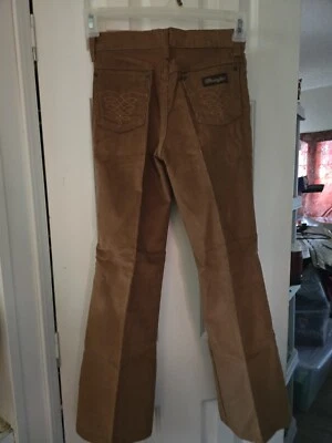 Pana Wrangler vintage años 70 niños jóvenes 12 marrón nuevo con etiquetas Foto 1 de 4