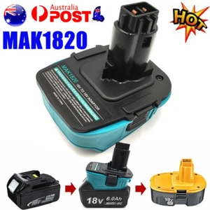 Battery Adapter for Makita DCA1820 Lithium Battery to DeWalt DC9096 Tool - Picture 1 of 13