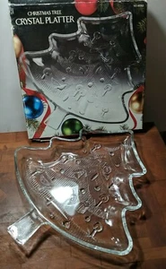 Crystalia Crystal Christmas Tree Serving Platter, Made in Italy Beautiful - Picture 1 of 11