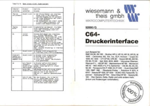 C-64 Druckerinterface -Anleitung in Deutsch - Bild 1 von 2
