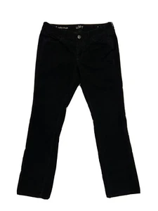 Ann Taylor Loft Modern Straight Corduroy Pants Black Size 29x28 EUC - Picture 1 of 9