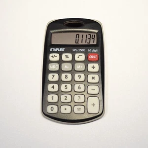Staples SPL-150X 10-digit Solar Pocket Calculator - Picture 1 of 2