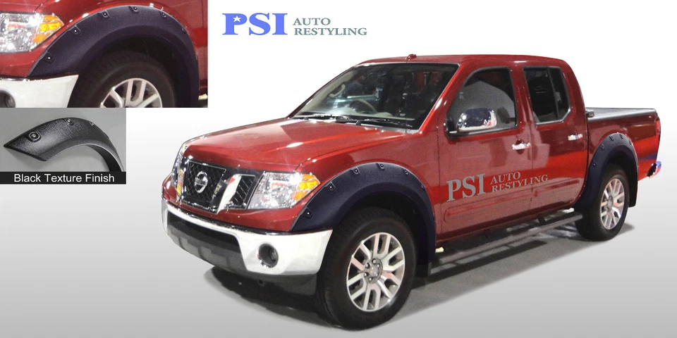 Black Textured Pop-Out Fender Flares 05-14 Fits Nissan Frontier 58.6" 59.5" Bed Foto 1 de 1