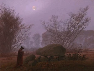Caspar Friedrich : "Walk at Dusk / Man Contemplating Megalith" — Fine Art Print - Picture 1 of 7