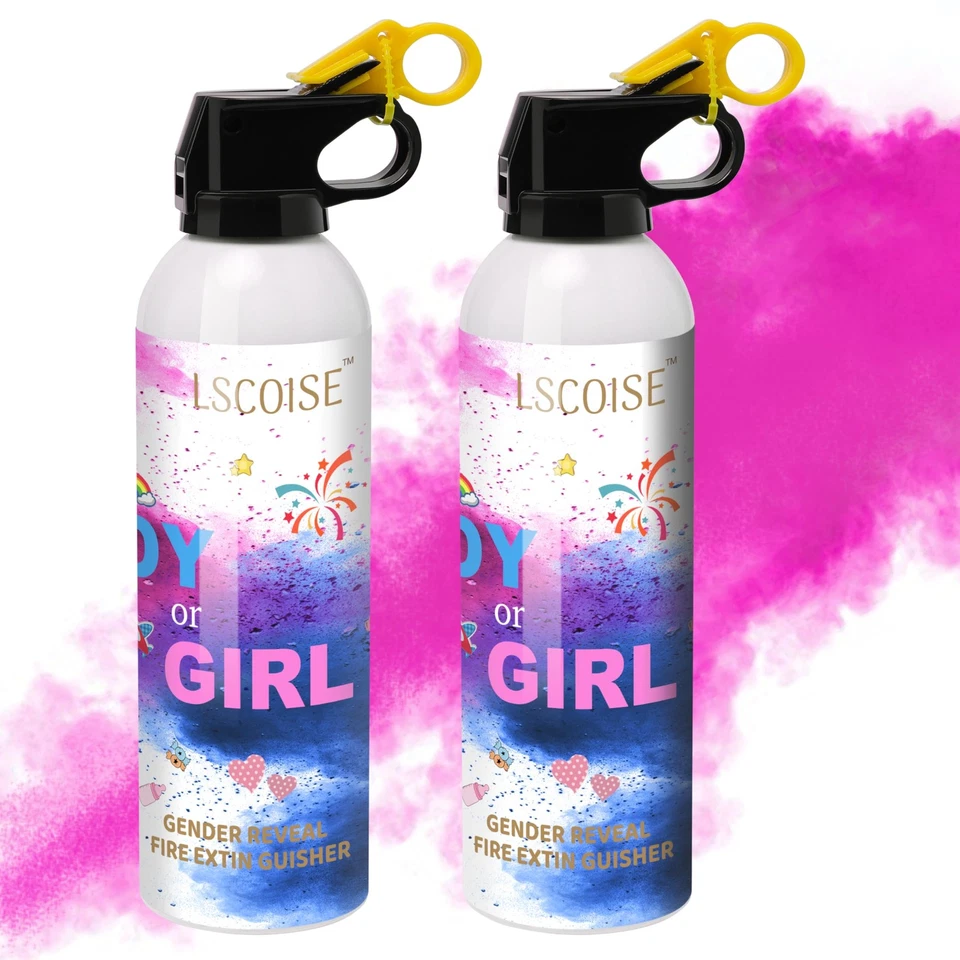 Extintor de Incendios Gender Reveal, Spray de Polvo de Humo de Color de Revelación de Género, 2 Piezas... Foto 1 de 1
