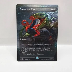Go for the Throat quasi nuovo #1986 Rainbow Foil MTG Tana Segreta - Foto 1 di 2