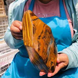 4,57 lb Grande Natural Ojo de Tigre Cuarzo Cristal Mineral Áspero Muestra Curación - Imagen 1 de 15