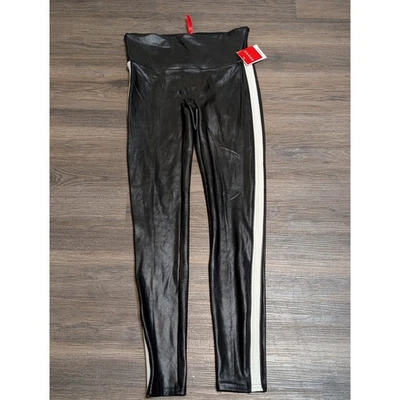 Leggings SPANX Imitación Cuero Rayas Negro Blanco M/M Precio de venta sugerido por el fabricante $110 Nuevo con etiquetas Foto 1 de 4