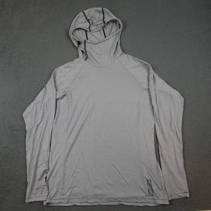 Melanzana Hoodie Damen Large grau Merinowolle Langarm Oberteil leicht USA - Bild 1 von 10