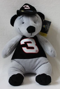 Dale Earnhardt Plüschbär NASCAR #3 Good Stuff grau Goodwrench Service Plus Neu mit Etikett - Bild 1 von 13