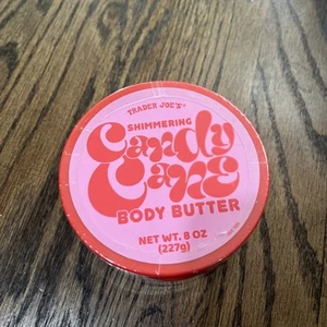 Trader Joe’s Candy Cane Body Butter SHIMMERING 8 oz Full Sz Peppermint Whipped - Picture 1 of 3