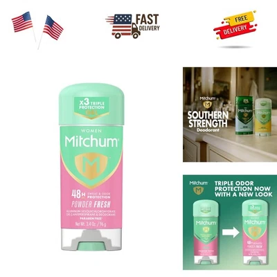 Gel desodorante antitranspirante en barra para mujer, aroma fresco en polvo, 48 horas de sudor y... Foto 1 de 4