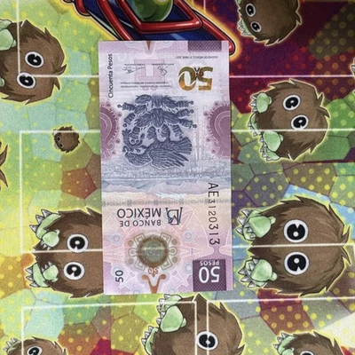 50 PESO BILL MEXICO UNC  BILLETE DE 50 PESOS Ajolote - Image 1 of 3