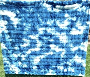 Nähen Sweet Minky 60"x70 doppelseitige Variationen von blau und weiß kuschelig weich - Bild 1 von 7