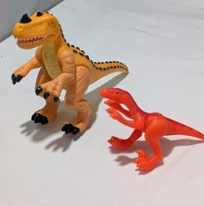 Vintage Fisher Price Imaginext Ceratosaurus & Shreds The Raptor Toy Dinosaur - Picture 1 of 11