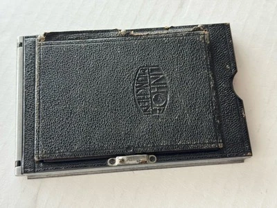 Antigua pantalla trasera para cámara Linhof temprana y soporte de vidrio esmerilado 1935-1937 Foto 1 de 4