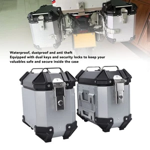 18L Motorrad Seitenkoffer Motorrad Hard Side Saddlebag Box Mit - Bild 1 von 22