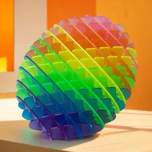 Fidget Worm Toy Rainbow- Flexible Squirmy Fun for All Ages Free Shipping - Picture 1 of 26