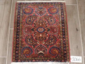 23" x 27" Vintage Handarbeit Sarouk Wolle Teppich - Bild 1 von 10