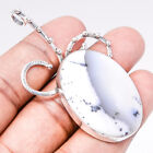 Brazilian Dendritic Opal Handmade Designer 925 Silver Pendant 2.3" T18