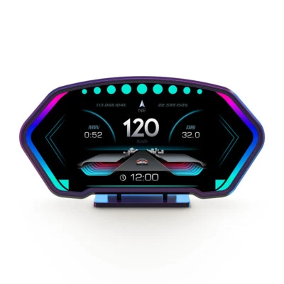 HUD Head Up Display Digital Car GPS Speedometer Multifunction Auto Accessories - Image 1 of 4